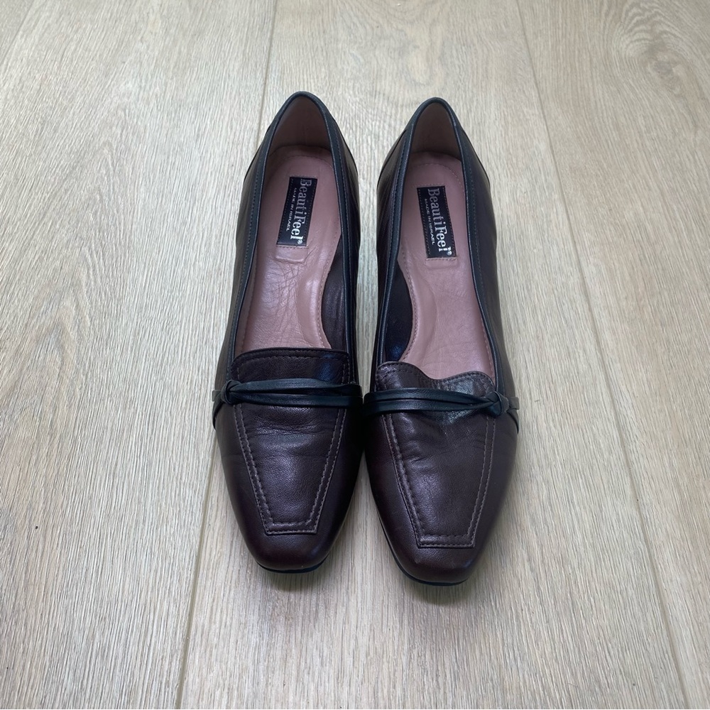 BeautiFeel Brown Leather Bow Leather Pumps